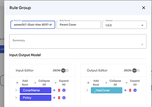 Fig 3: Example depicting conventions used in Input and Output Variables