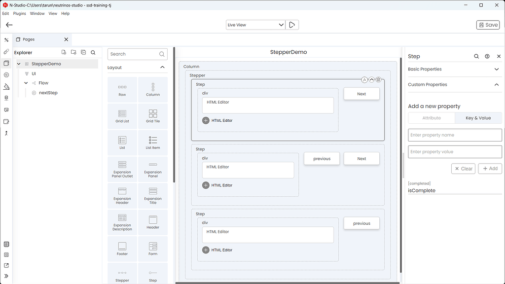 How to change variable value using flow when interacting with UI in SSD ...