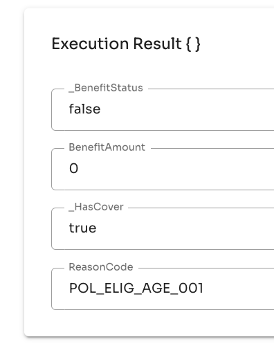 Fig 4: Example Rule Output