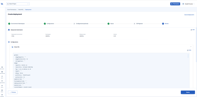 Asset deployment steps