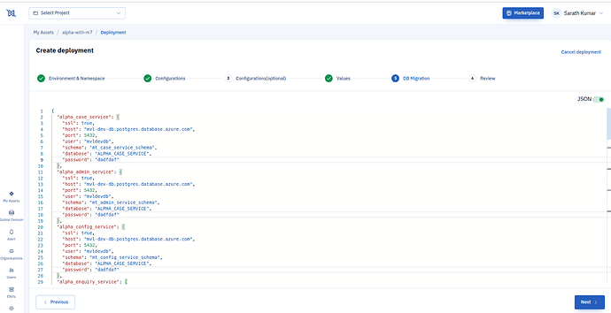 Database details