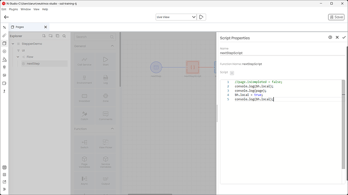 How to change variable value using flow when interacting with UI in SSD ...