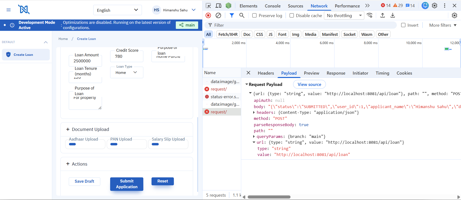Getting this error while hitting the local api - Blocked request to ...